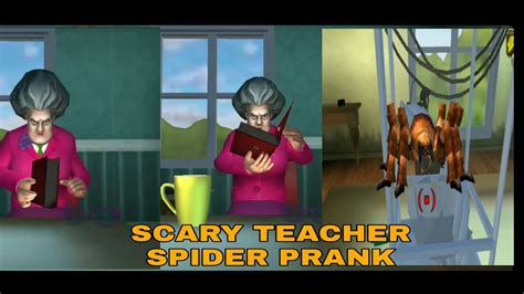 ruby games scary teacher spider prank